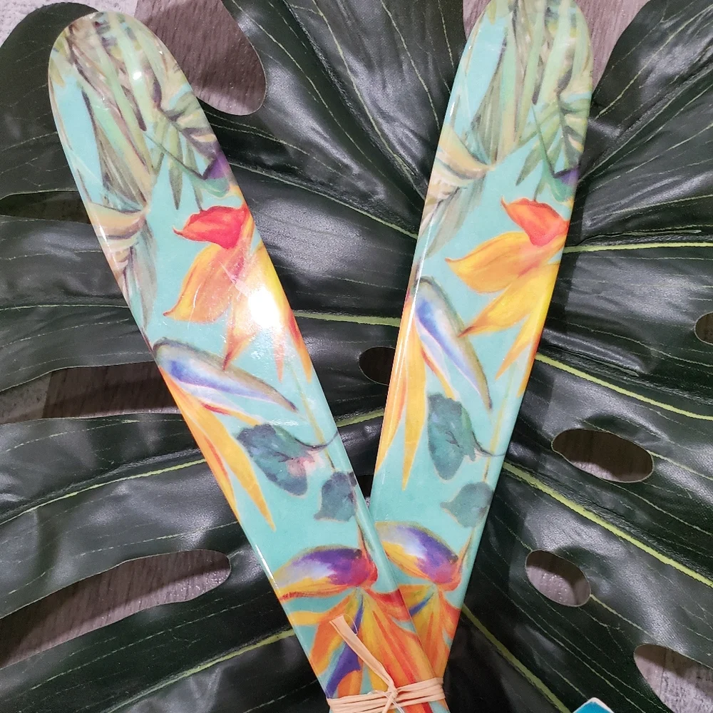 222 fifth melamine set of 2 salad server